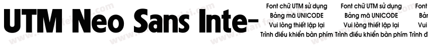 UTM Neo Sans Inte字体转换